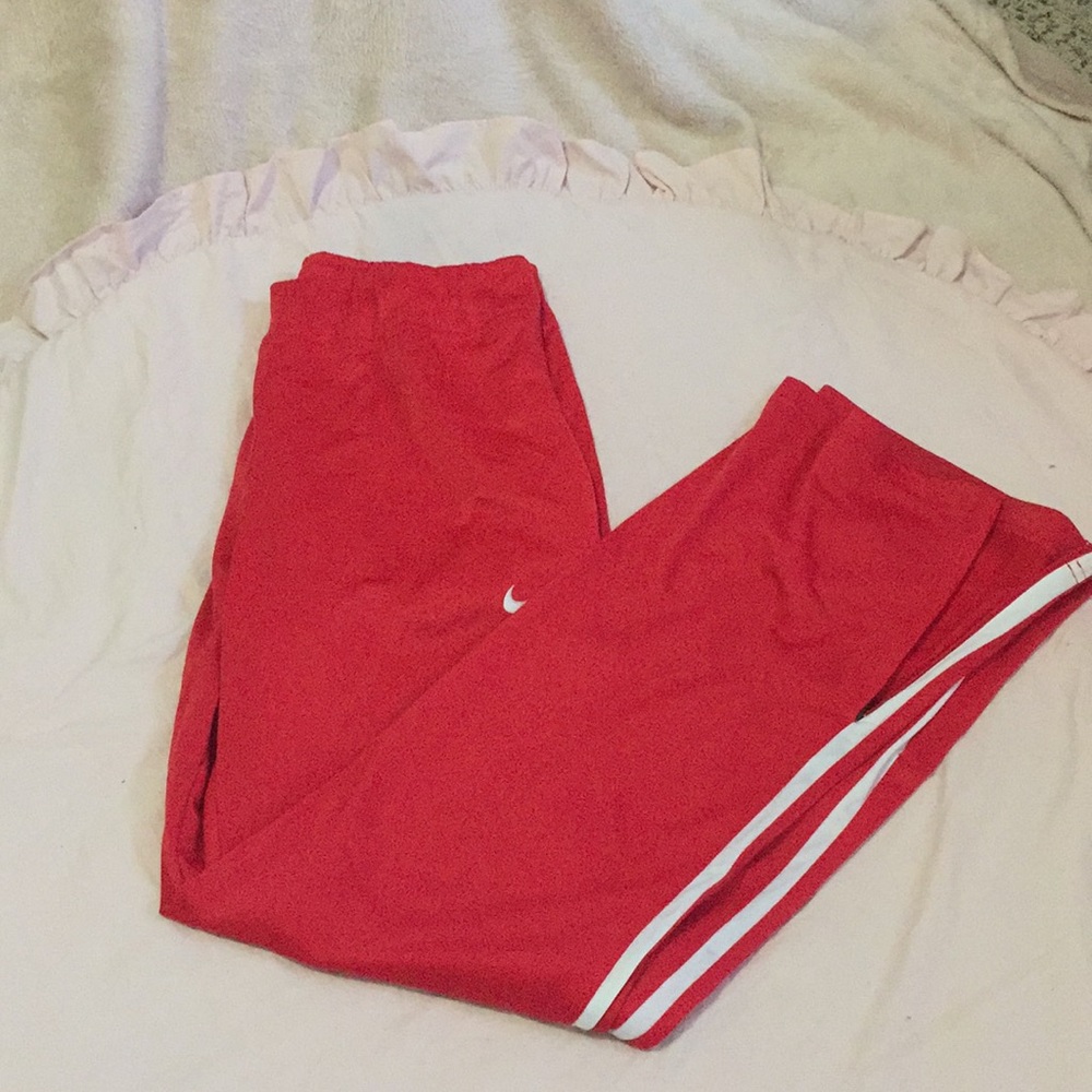 Red sweat pants